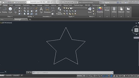 Draw a star using AutoCAD- autocad tutorial