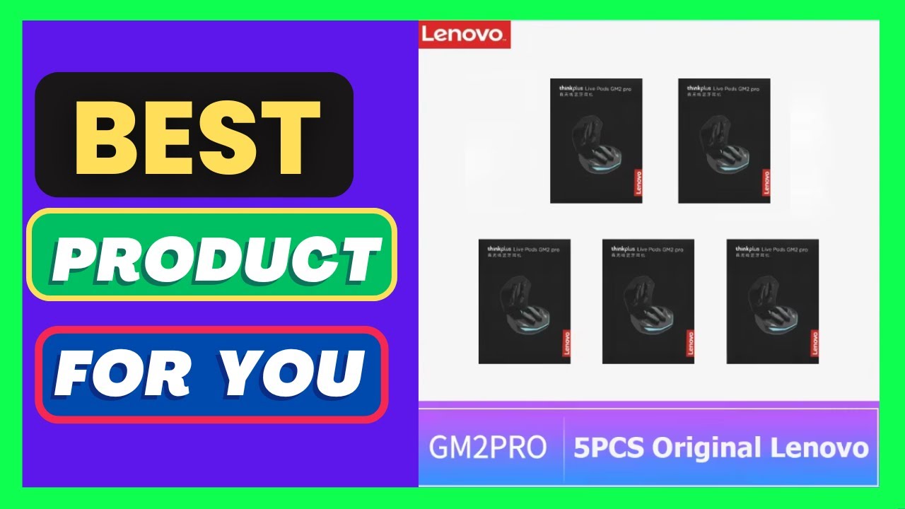 5PCS Original Lenovo GM2 Pro  TWS Wireless Headphones Sliding Cover