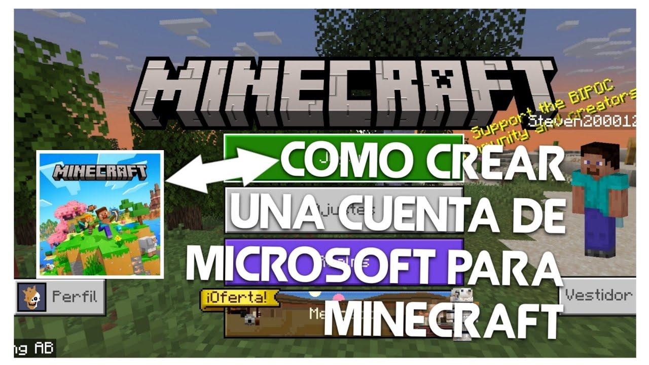 COMO CREAR UNA CUENTA DE MICROSOFT PARA MINECRAFT ️ - YouTube