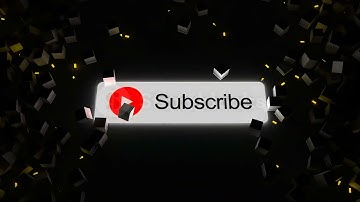 3D Black Screen Subscribe Button Animation for YouTube | No Copyright, Free to use, Royalty free