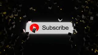 3D Black Screen Subscribe Button Animation for YouTube | No Copyright, Free to use, Royalty free