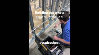 Working together to build out a project in the lab! #tradeschool #electricalapprentice