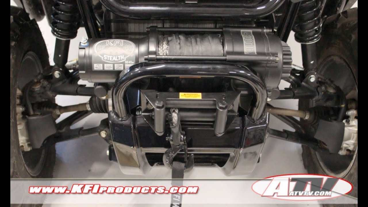 ATV Television Product Review KFI 4500W winch on Pioneer 500 YouTube