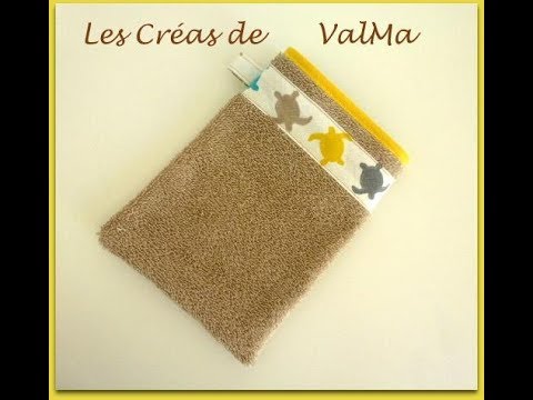 Gant de toilette en tissu éponge - Tuto couture ValMa Créas 