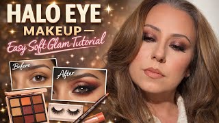 درس تعليمي لمكياج عيون الهالو للمبتدئين ✨ مكياج عيون هالو ناعم وسهل خطوة بخطوة | للعيون المبطنة و... screenshot 2