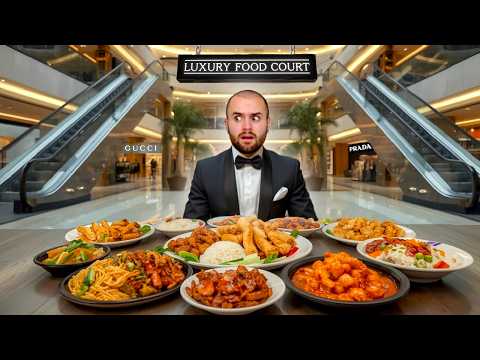 I ate at a Luxury Mall for 96 HOURS food court challenge