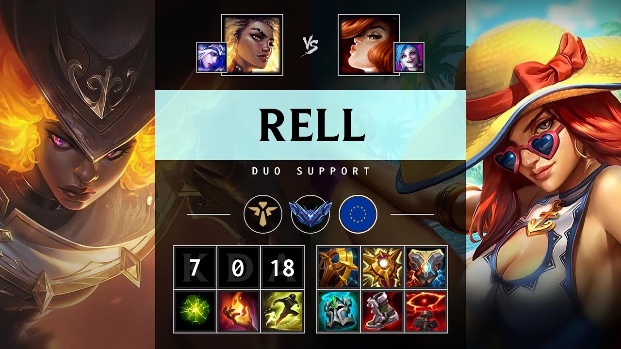 Rell Support vs Miss Fortune: Perfect KDA, Godlike - EUW Diamond Patch 25.S1.1