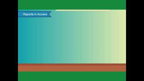 Reports in Access               How to create a report in access