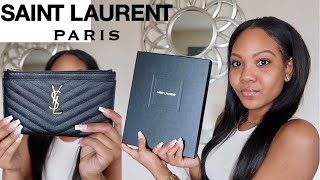 YSL MONOGRAM SMALL BILL POUCH UNBOXING + REVIEW 