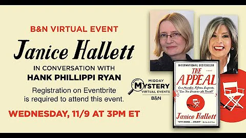 #BNEvents: Janice Hallett (THE APPEAL) with Hank Phillippi Ryan