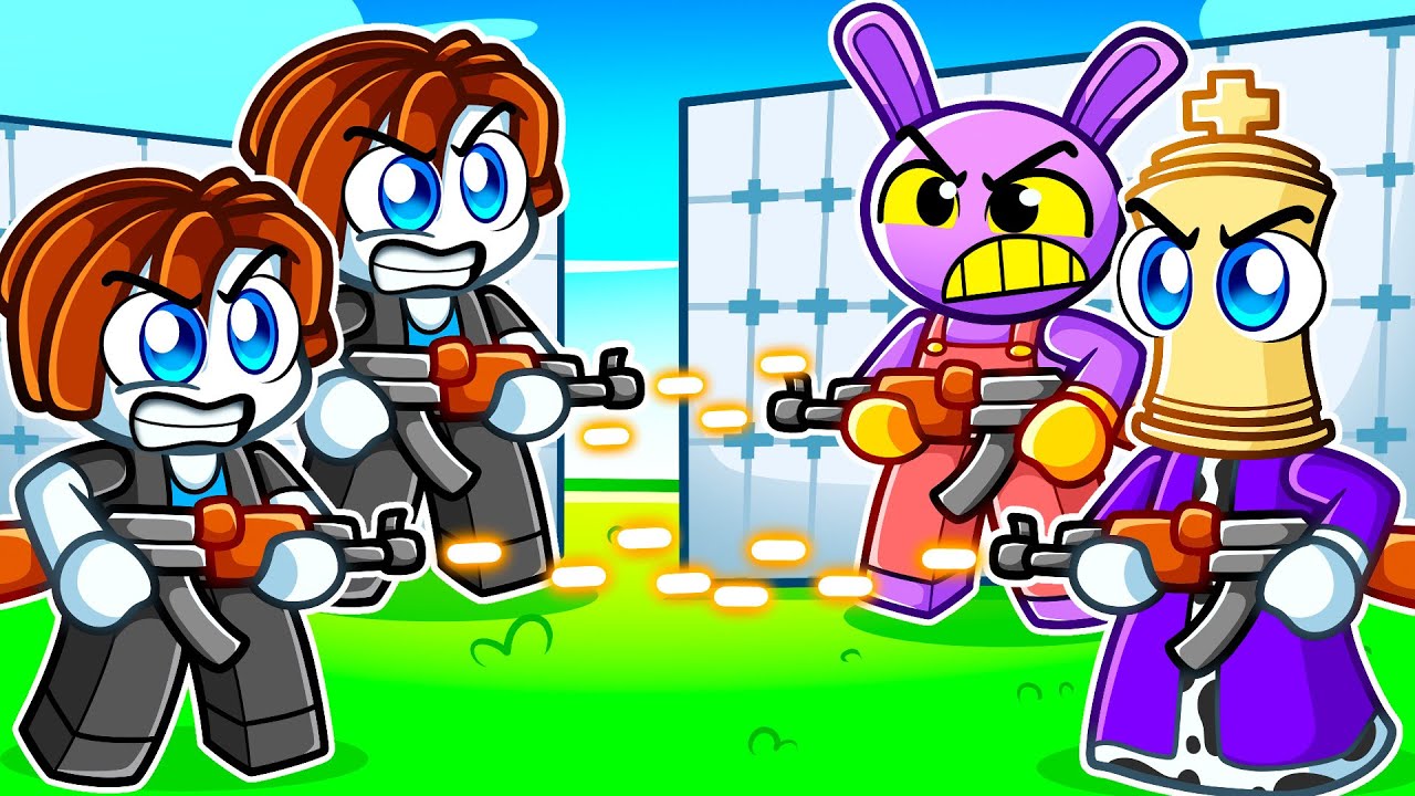 Rivals em DUPLA no Roblox! | Jax e Kinger Circo Digital