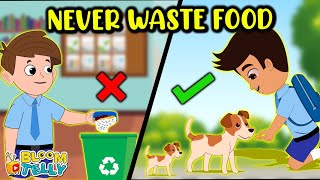 'Don't waste food ' Story For Teenagers |cartoon video |Educational video#food #foodchallenge