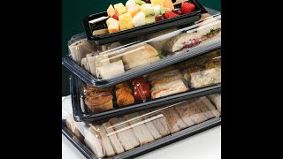 UK manufacturer of reusable plastic serving platter trays & lids