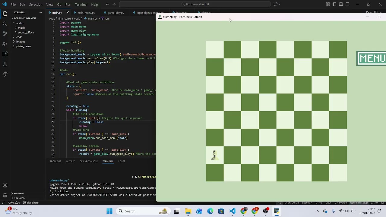 (P3 - 1.1) A-Level OCR Computer Science NEA Programming Project - Fortune’s Gambit