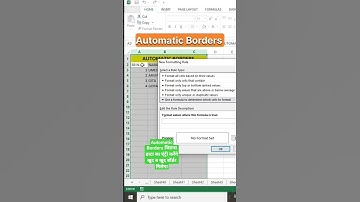 fill border automatically in excel #exceltips #exceltutorial #exceltricks