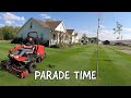 PREPARING THE LAWN FOR A PARADE  TRIPLEX STORY