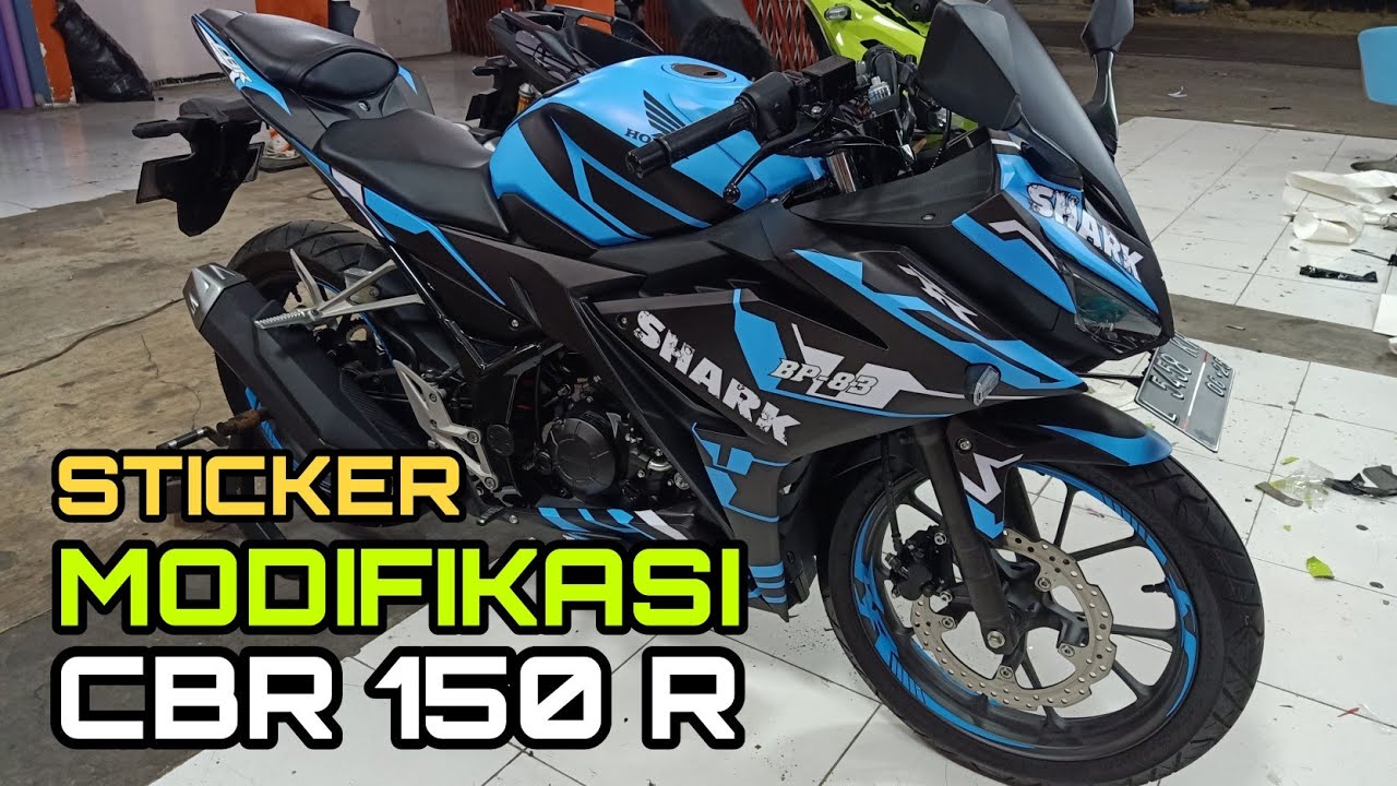 MODIFIKASI CBR 150 R Pake DECAL STICKER Keren SHARK LIVERY