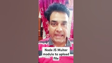 Node JS Multer module to upload file #aem #nodejs