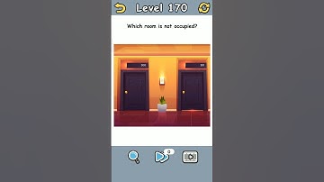 Brain crack level 170 Which room is not occupied, Solution Walkthrough