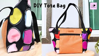 DIY Triple Zipper Bag Tutorial | DIY Tote Bag Sewing Tutorial