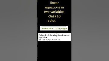 class 10 algebra solution practice set 1.1 Q 2.1 chapter 1 linear equation in two variables #class10