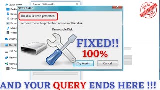 how to remove write protection from pen drive | disk is write protected error