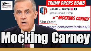 Trump mocks Carney for Driving Canada into Recession with 51 State Joke!