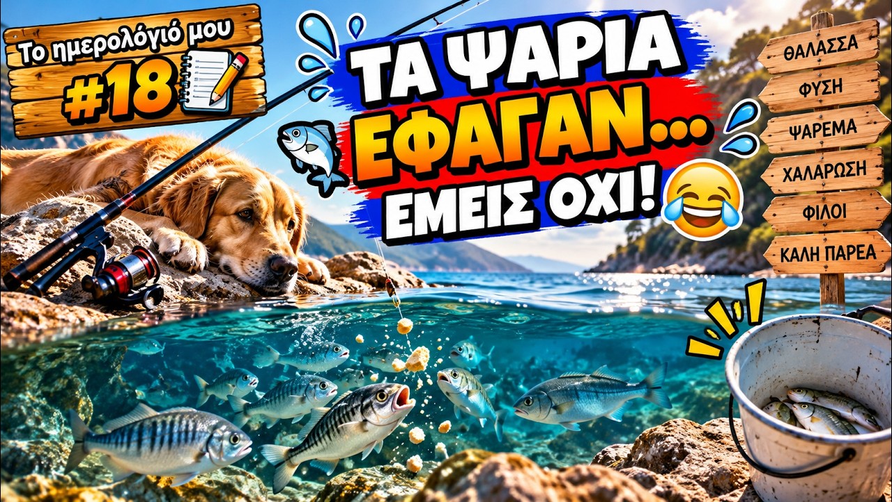 Το ημερολόγιό μου #18 | Πήγαμε για ψάρεμα… και ταΐσαμε όλη τη θάλασσα! 😂🎣