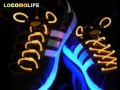 Locomolife  led flash light neon glow stick shoelace shoe string strap