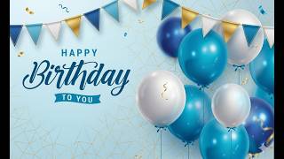 Happy Birthday 🎉💙 | Soft Animated Balloons | Calm Aesthetic Background (No Sound) screenshot 2