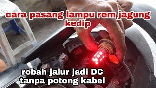 Cara melepas cover lampu belakang dan ganti lampu Rem honda beat