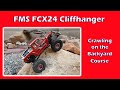 FMS FCX24 Cliffhanger Crawling on the Backyard Course