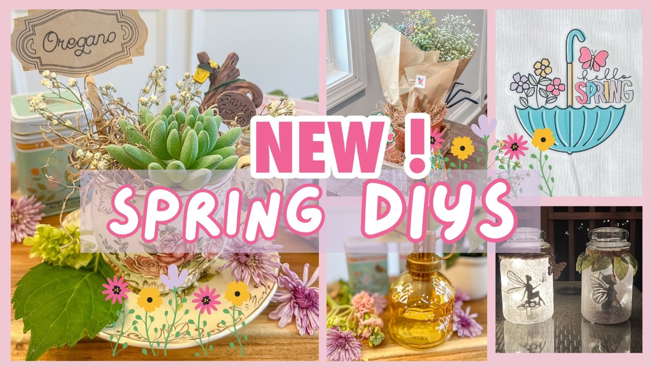 ✨Turning Dollar Tree Finds into High-End Spring Decor | Quick & Easy Spring Decor l Cricut Joy Xtra