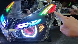 Modifikasi Honda Vario 160 Full Custom Headlamp