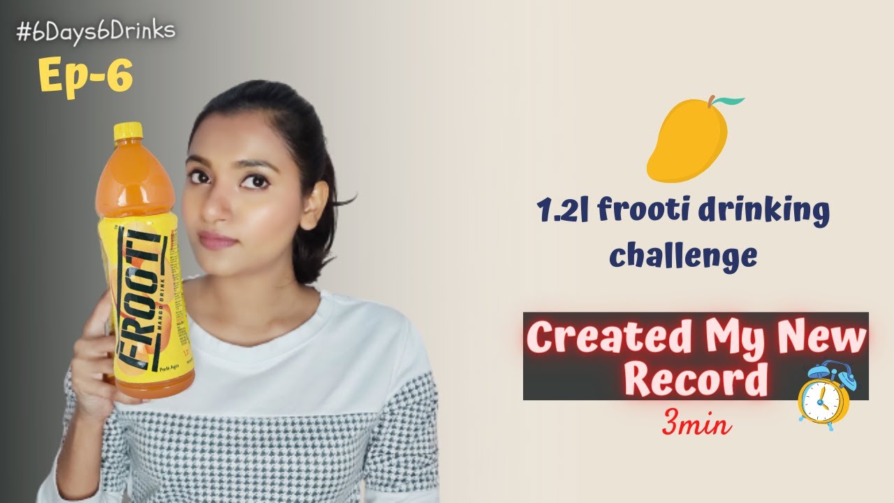 Created my new record (3min) | Frooti drinking challenge | Ep.6 