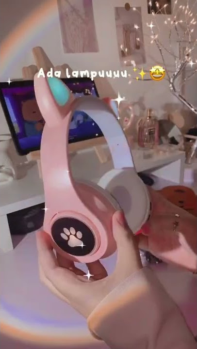 Unboxing Pink Cat Ear Headset💕 (Tiktok : atieka_addeen) #shorts