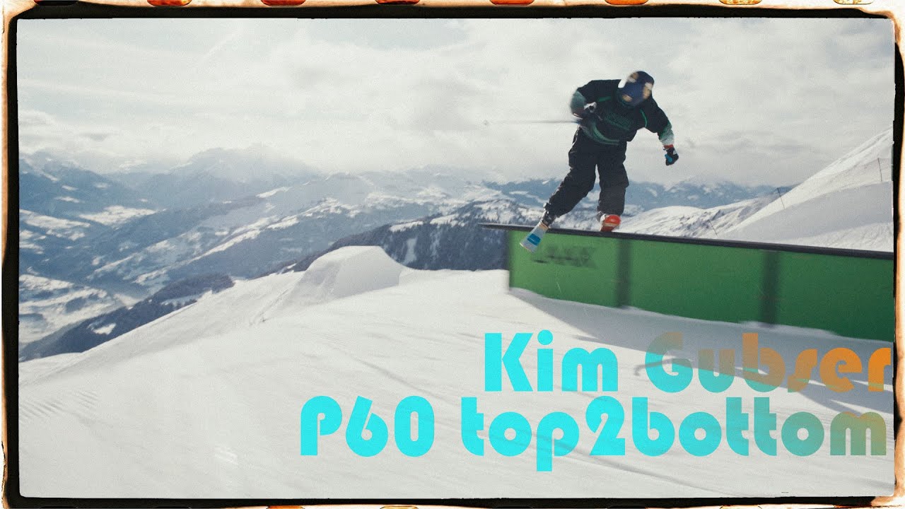 Kim Gubser top2bottom of p60 in Laax - 1 shot, 24 tricks
