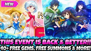 *AYOOO! THIS EVENT IS BACK & BETTER THAN EVER!* & 40  FREE GEMS, FREE SUMMONS! MORE (7DS Grand Cross