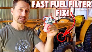 Need To Fix This NOW! Tractor Fuel Filter Assembly Replacement DIY