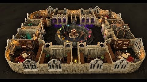 Library of the Arcane Order - TTRPG map walkthrough (Dungeon Alchemist)