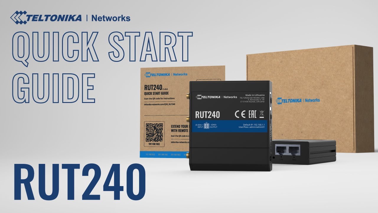 RUT240 Industrial Cellular Router Quick Start Guide