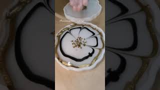 Resinart tutorial / Мастер-класс Подстаканники жидкой эпоксидной смолой. Рисуем цветы и узоры