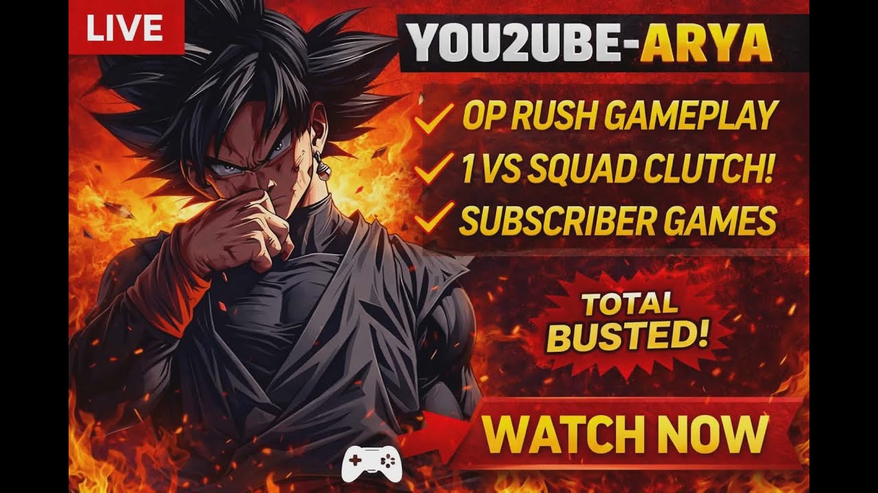 BGMI LIVE 🔥 Rush Gameplay | OP Clutches | YOU2UBE-ARYA 
