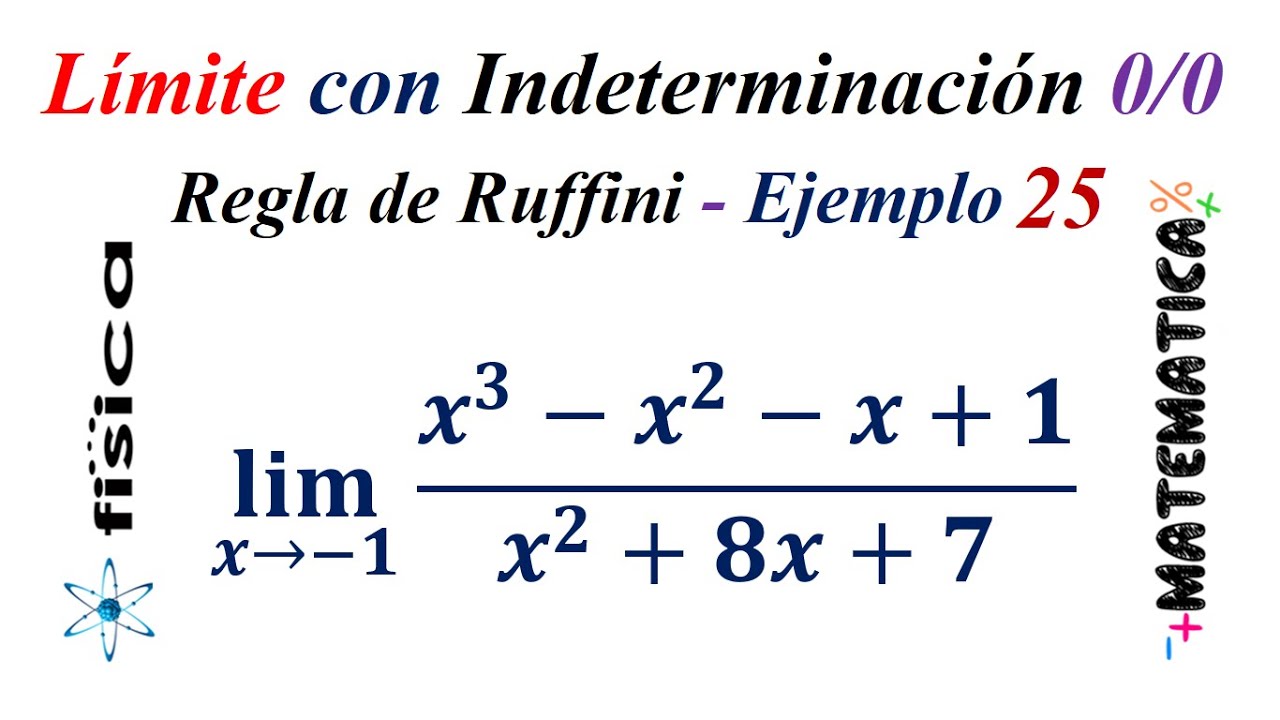 L mite Con Indeterminaci n 0 0 Regla De Ruffini Y Trinomio De La Forma L mite Con Indeterminaci n 0 0 Regla De Ruffini Y Trinomio De La Forma