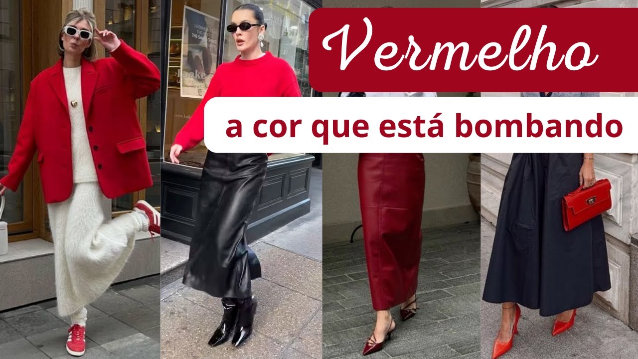 VERMELHO É A COR DO OUTONO/INVERNO❤️