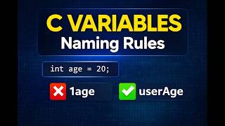 Programming fundamental | C Programming Basics – Variables & Naming Conventions