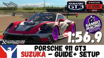 iRacing Porsche GT3 Suzuka Guide 1:56.9 - How to GT3 Suzuka Track Guide & Setup