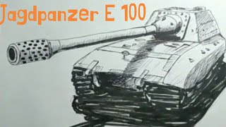 How to draw a tank Jagdpanzer E 100 - tank drawing screenshot 2