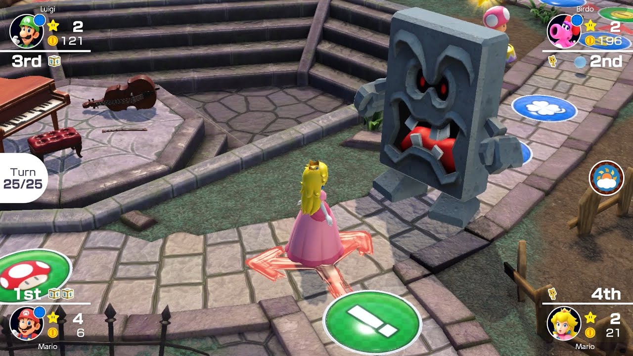 Mario Party Superstars #14 Horror Land Peach vs Birdo vs Luigi vs Mario