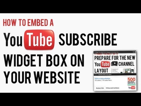 How to Add a YouTube Subscribe Widget Box to Your Website or Blog | YouTube Widget Embed Code